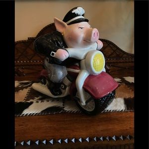 VINTAGE LARGE HARLEY HOG COOKIE JAR
